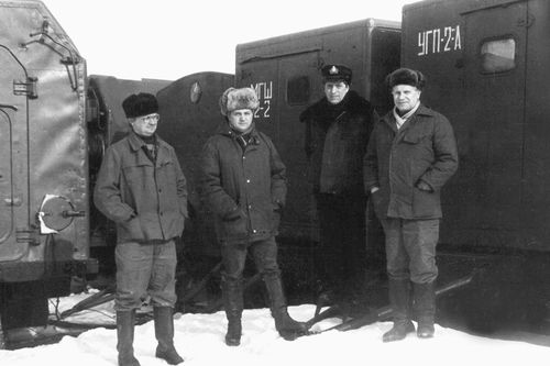 Полигон "Новая Земля", 1985г. Крайний справа - В.М.Горбачев