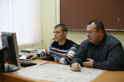 Ученик и его наставник. С.Середкин (слева) и В.Сафронов