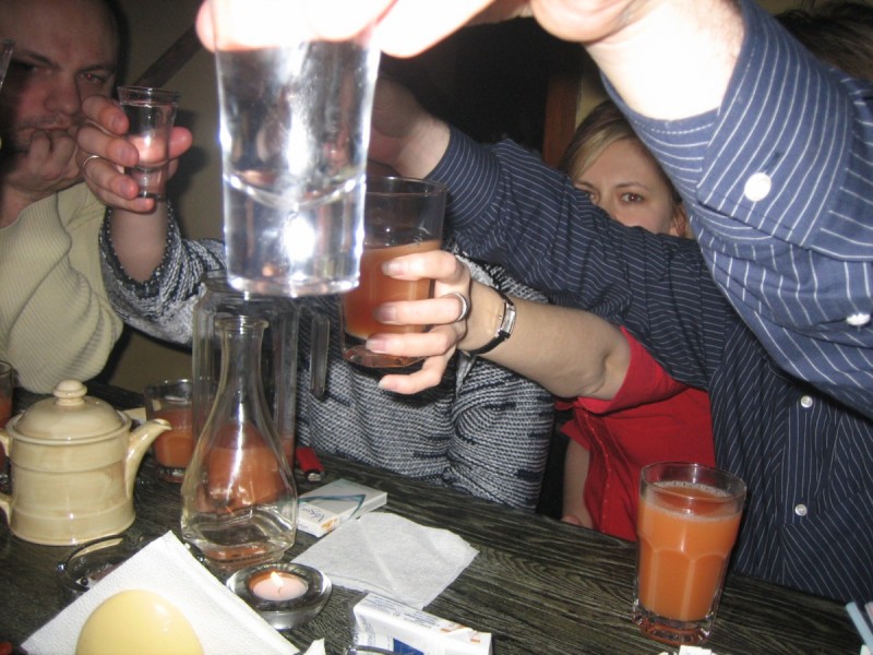 "на посошок"