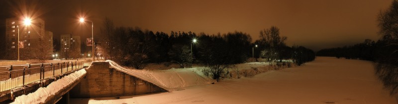 Вид с моста около Маслихи. Панорама.